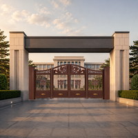 Puerta Plegable de Aluminio Personalizada para Proyectos al Aire Libre, Diseño Eléctrico Bifold para Entrada Principal de Villas, Apartamentos y Hoteles
