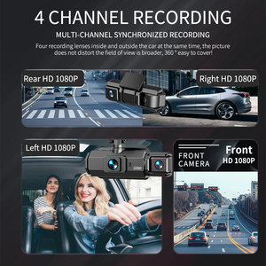 360 độ toàn cảnh 4 ống kính IPS Xe DVR 4 kênh FHD 2K Video <span class=keywords><strong>Recorder</strong></span> 170 độ Dash Cam 5g Wifi tầm nhìn ban đêm 3.0 inch - Product Image 4