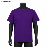 T-shirt graphique DTG/DTF personnalisé de haute qualité, uni, 100% coton, 280GSM, coupe ample et oversize, pour hommes, t-shirts vierges