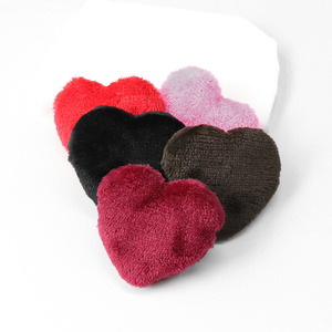 Brochas de Maquillaje de <span class=keywords><strong>Terciopelo</strong></span> en Forma de Corazón con Logotipo Personalizado, Esponjas Cosméticas para Maquillaje, Disponibles en Todos los Tamaños, Etiqueta Privada - Product Image 3