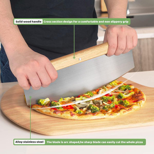 ชุดหินคอร์เดียไรต์สำหรับ<span class=keywords><strong>อบ</strong></span>พิซซ่าขนาด 15 นิ้ว พร้อมที่ตักไม้ไผ่ มีดตัดแบบโยก มีดตัดยาว กล่องของขวัญ-ชุด 5 ชิ้น เส้นผ่านศูนย์กลาง 33 ซม. สำหรับ<span class=keywords><strong>เตา</strong></span><span class=keywords><strong>อบ</strong></span> - Product Image 2