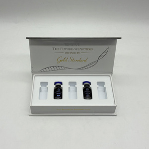 Boîte d'emballage pour flacons de peptides magnétiques, boîte de peptides estampillée à l'or holographique pour 10 flacons de 3 ml - Product Image 5