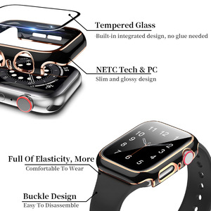 Caja de reloj de cubierta de PC de dos colores de <span class=keywords><strong>Watanabe</strong></span> de vidrio templado para Apple iWatch - Product Image 2