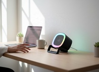   Haut-parleur avec lumière LED, chargeur sans fil 4-en-1, support de téléphone, veilleuse, station d'accueil de bureau LDN2001-21-1