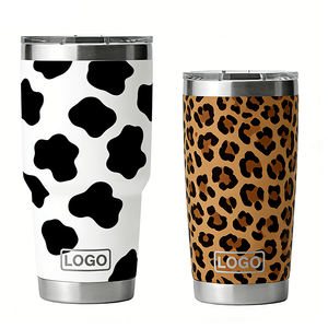 Taza de Viaje de Acero Inoxidable con Aislamiento al Vacío de Doble Pared, 20oz/30oz, con Recubrimiento en Polvo, Impresión UV Personalizada con Logotipo - Product Image 1