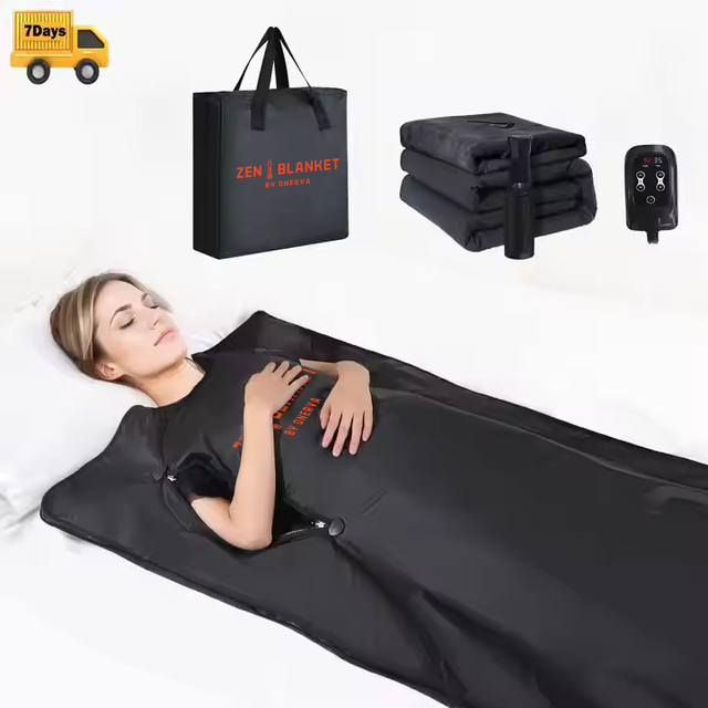 Fuerle Portable Home Use Infrared Sauna Blanket Infrared Standing Sauna for Body US Plug Made of Silicone