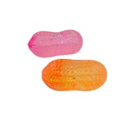Jouets anti-stress Fidget, boule à presser en TPR souple et moelleuse, en forme d'arachide, avec paillettes colorées et texture Maltose Peanut