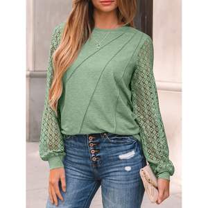 2025 2025 otoño moda mujer camisas de manga larga negocios Casual Tops trabajo encaje tejido blusas Tallas XS y XL trajes de moda - Product Image 4