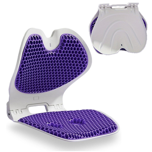 Cojín ergonómico de gel para asiento de coche y oficina con soporte lumbar plegable Agujeros de ventilación Alivia el dolor de espalda - Product Image 1