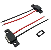Câble de charge ouvert de haute qualité, personnalisé, étanche, avec connecteur femelle Type-C vers connecteur 2 broches, OEM/ODM