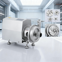 Pompe centrifuge sanitaire en acier inoxydable à circulation électrique monophasée basse pression OEM pour lait/eau/bière/boissons