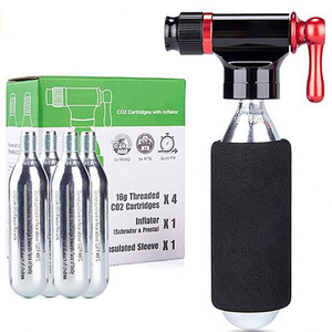 IRONDONKEY lega bici pneumatico aria CO2 pompa Mini bicicletta bicicletta CO2 gonfiatore testa con manicotto isolato <span class=keywords><strong>Set</strong></span> senza gas - Product Image 6