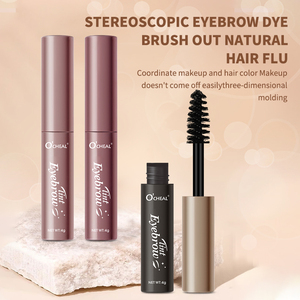 OCHEAL Crème Teintante <span class=keywords><strong>Sourcils</strong></span> 3D Stéréoscopique Naturelle 4 Couleurs Imperméable Longue Durée Haute Pigmentation Lisse à Appliquer au Pinceau Effet Déchirable 4g - Product Image 1