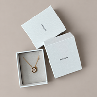 Boîte à bijoux avec couvercle supérieur et inférieur, or noir, LOGO, pour collier, bague, boucles d'oreilles, emballage cadeau de luxe