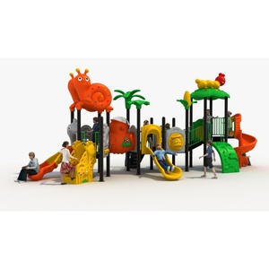 Precio barato Parques infantiles al aire libre para niños Aventura al aire libre <span class=keywords><strong>Land</strong></span> Playground Playhouse con tobogán de plástico para la venta - Product Image 1