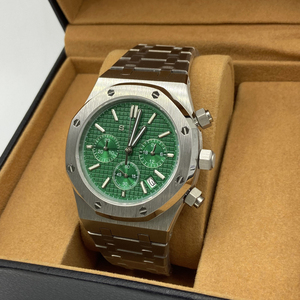 Montre à quartz lumineuse verte décontractée pour homme avec mouvement VK63, verre saphir, étanche, montre-bracelet tendance - Product Image 5