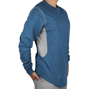 Camisetas FR para Verano, Transpirables, Ventiladas, de <span class=keywords><strong>Jersey</strong></span> Heather de 6oz, Ignífugas, de Manga Larga, Cuello Redondo, Resistentes al Fuego - Product Image 3