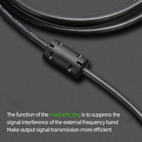 Kabel Printer USB 2.0 USB B High-speed Hitam PVC 1m untuk Hp, Canon, Brother, Samsung, Epson, Lexmark, Xerox