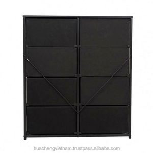 Fabric & Stainless Steel Freestanding Durable Modern Design Dresser Living Room Furniture Pine <b>Cabinet</b> - Product Image 5