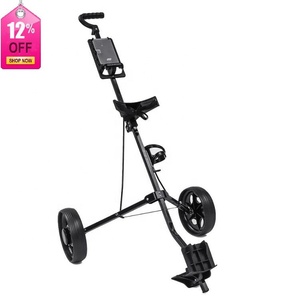 Chariot de Golf en alliage d'aluminium, 4 pouces, pliable, à <span class=keywords><strong>2</strong></span> <span class=keywords><strong>roues</strong></span>, avec support parapluie - Product Image 1