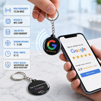 Porte-clés NFC RFID personnalisé en époxy, carte d'accès, mini-étiquette 13,56 MHz étanche 1K pour paiement, hôtellerie et usage professionnel