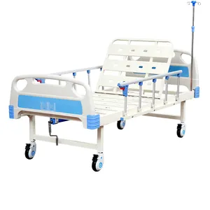 복근 침대 헤드 및 발 패널이있는 단일 크랭크 병원 침대 매뉴얼