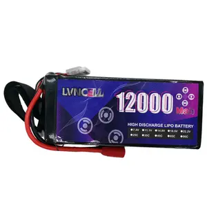 高容量6s lipo 22.2V 12000mAh可充电锂聚合物电池用于农业无人机