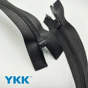 Precio directo de fábrica YKK cremallera impermeable tira cremallera duradera para prendas