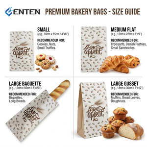Sacs d'emballage alimentaire carrés personnalisés résistants à la graisse, enveloppes en papier colorées pour biscuits, hamburgers, croissants, pain et autres aliments - Product Image 5