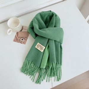 New Fashionable Versatile Winter Double Sided <strong>Scarf</strong> Shawls for Women <strong>Cashmere</strong> <strong>Like</strong> Long Warm <strong>Scarves</strong> with Tassels YHK0057 - Product Image 6