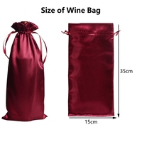 Logo personnalisé Sacs à poussière en satin pour cadeau Sacs d'emballage de luxe pour le vin Vente en gros