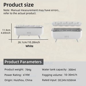 300Ml colorido Led luz dinámica medusas aire humidificador difusor humo anillos Aroma difusor para dormitorio - Product Image 3