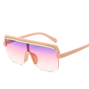 Une Pièce <span class=keywords><strong>Lunettes</strong></span> De Soleil Surdimensionnées Femme <span class=keywords><strong>Vintage</strong></span> Rétro Plat Mince Ombre <span class=keywords><strong>Lunettes</strong></span> de Soleil Carré Pilote Luxe - Product Image 2