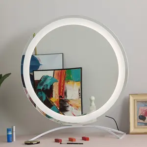 Espelho de mesa espelhado de hollywood, espelho de mesa com lâmpadas reguláveis led