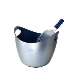 Custom Plastic 2 <b>Bottles</b> Silver Modern Illuminated Ice Bucket With Rechargeable LED <b>Lights</b> - Product Image 6