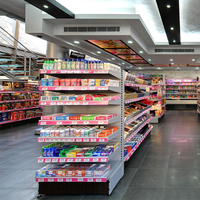 Mini rayonnage gondole de supermarché conception 3D présentoir au détail étagères de supermarché