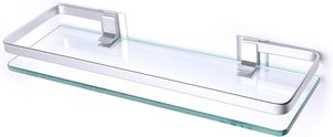 GF009 Juego de estantes de pared de vidrio transparente rectangular Estructura hueca sólida para estante de vidrio decorativo para nevera Whirlpool - Product Image 4