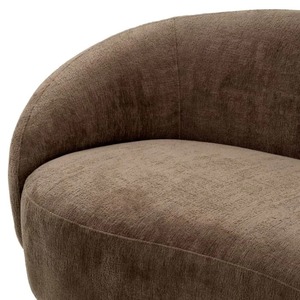 Divano Urbano in Tessuto Marrone con Seduta Confortevole e Base Nera, Poltrone Moderne Minimaliste per Soggiorno - Product Image 6