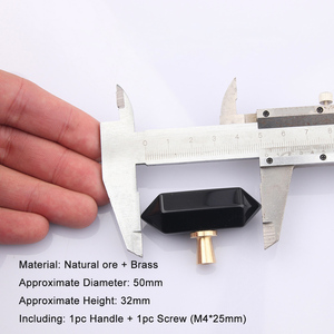 Tinh thể tự nhiên điểm xử lý đầy màu sắc màu xanh lá cây Aventurine điểm rõ ràng pha lê tủ xử lý đồ nội thất xử lý knobs - Product Image 4