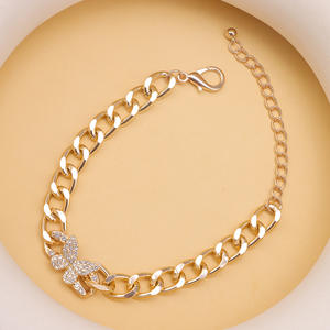 Ensemble bracelet et bracelet de cheville papillon en alliage de zinc avec sertissage clos pour femme, usage quotidien, design géométrique - Product Image 4