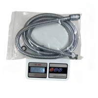 Tuyau de salle de bain haute pression anti-fuite à double interverrouillage chromé avec tube intérieur PEX et écrou en laiton SS304