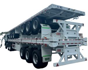 Sasis <span class=keywords><strong>Intermodal</strong></span> 40 kaki Trailer kontainer 20 kaki dengan Trailer datar Semi Trailer dengan kunci Putar - Product Image 1