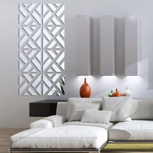 New <b>Wall</b> Stickers Big 3d Decorative Stickers Living Home Modern Acrylic Large <b>Mirror</b> Pattern Surface Diy Real - Product Image 1