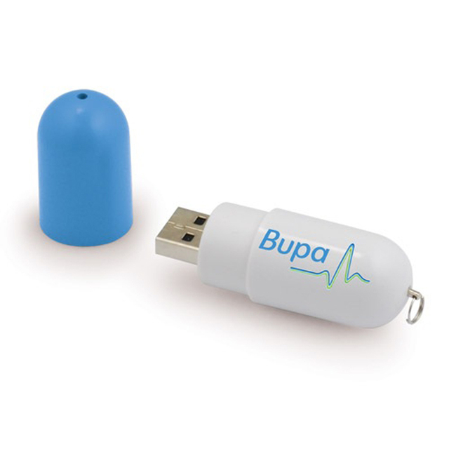 Creative USB 3.0 Flash Drive in Pill Shape Custom 32GB to 256GB Memory Card Stick Promotional Pen with Box Packing