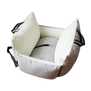 Fully Removable Double-sided Fabric Detachable Dog Kennel Comfortable Safety Nest Dog Car Seat Bed