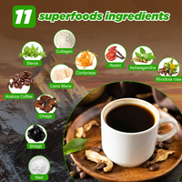 Capsules de supplément de café instantané avec resvératrol nad de marque privée shilajit nad plus Capsules de café aux champignons