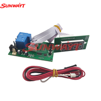 SUNWAYT Carte de contrôle temporisée PCB 12V en plastique, à monnayeur, JY-15B, verte, 4 chiffres, pour machines de lavage, distributeurs automatiques et jeux d'arcade