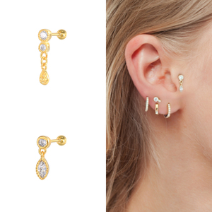 ROXI Trend <b>Light</b> Luxury S925 Sterling Silver INS Geometric Hollow Midnight Water Drop Spiral Soft Wild Earrings - Product Image 5