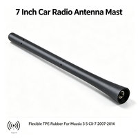 Antenne de voiture en caoutchouc durable de 7 pouces, flexible, à fixer sur le toit, amplificateur de signal AM FM, remplacement pour véhicule
