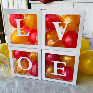 Fancy 4 piezas oro rosa azul caja de globos con letras BABY LOVE fiesta decoración <span class=keywords><strong>regalo</strong></span> Idea Babyshower cumpleaños fiesta suministros - Product Image 4